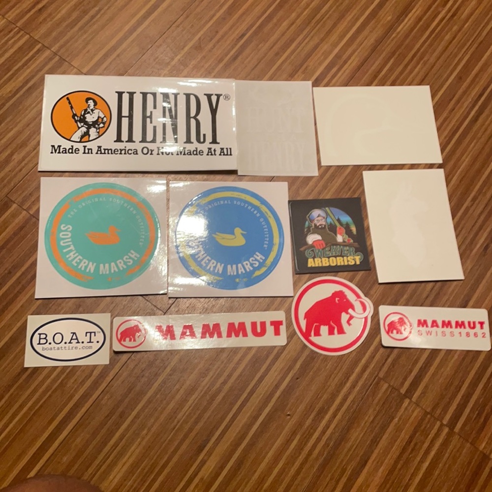 11 NWT outdoorsy stickers and decals